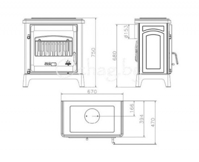 Чугунная печь Godin Temeo Чугунная печь Godin Temeo