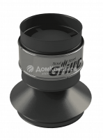 Оголовок-дефлектор ДК Grill'D AISI 430 0,8мм/ЖС 0,5мм/ЖС 0,5мм (D115/250/280) черный