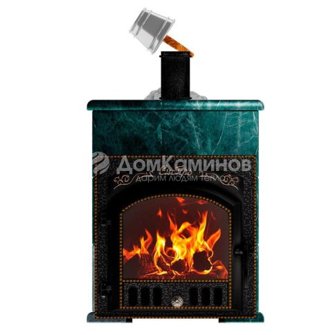 Премиальная банная печь НМК Сибирь-25 (дверка 545х545) в облицовке Оптима змеевик