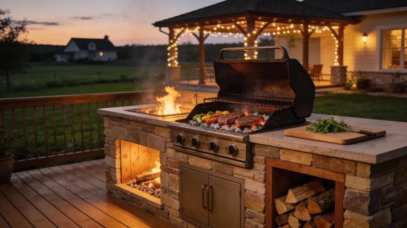 Уличное барбекью: отличие от печи-камина