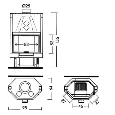 Каминная топка Edilkamin Tekno 3