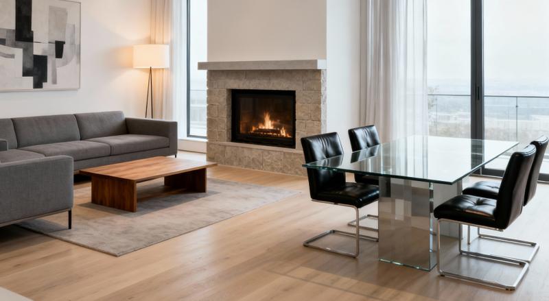 Зонирование пространства с помощью камина: дизайнерские приемы и практические решения