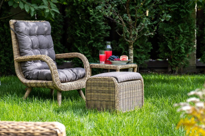 Кресло 4SIS Толедо с подушками Цвет: соломенный