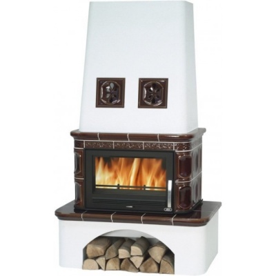 Печь-камин ABX LAPONIE, с теплообменником (коричневый)