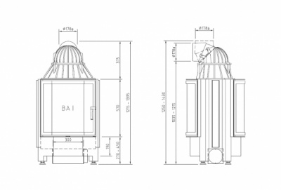 Каминная топка Schmid Pano FD 5557 (туннельная версия) Каминная топка Schmid Pano FD 5557 (туннельная версия)