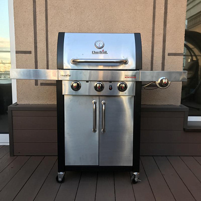 Газовый гриль Char Broil 3 горелки нержавейка