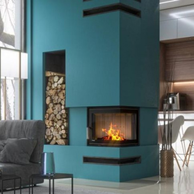 Топка Defro Home Intra XSM Mini угловая, 8кВт, 500/465/412 мм