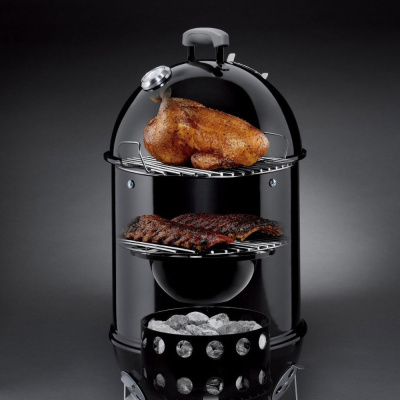 Угольный гриль - коптильня Weber Smokey Mountain Cooker, 47 см, черный