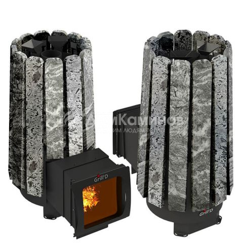 Банная печь Grill’D Cometa 180 Vega Long Window Max Stone (серпентинит)