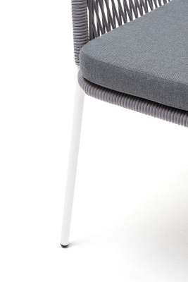 Стул 4SIS Лион из роупа Цвет: белый, светло-серый Стул 4SIS Лион из роупа Цвет: белый, светло-серый