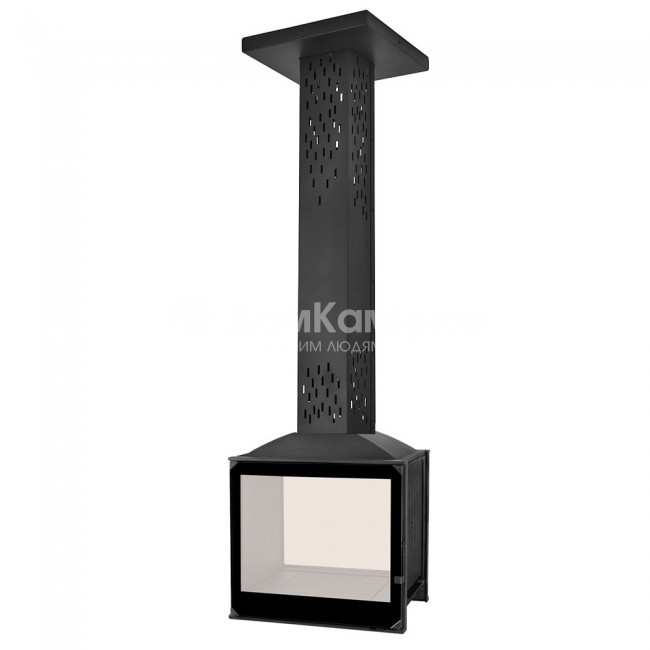 Камин Liseo Castiron LCI 5 GDF BG Sky, двусторонняя, черное стекло