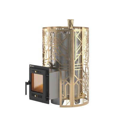 Печь для бани Эверест "Steam Master" GALAXY 24 INOX (210М) GOLD диаметр дымохода: 115 мм