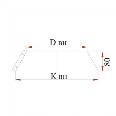 Юбка на трубу Дымок 0.5 мм с изоляцией, d=300 мм