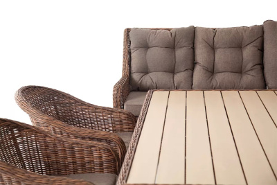 Обеденная группа угловая 4SIS Бергамо на 6 персон Цвет: коричневый Обеденная группа угловая 4SIS Бергамо на 6 персон Цвет: коричневый