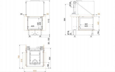 Каминная топка Brunner Panorama 42/42/42/42 