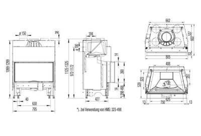 Каминная топка Austroflamm 75x39 S