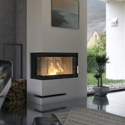 Топка Defro Home Intra Slim SM угловая, 6 кВт, 667/465/337мм