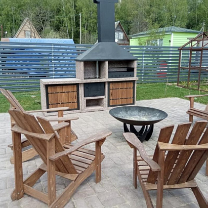 Барбекю зона уличная. Жаровня и казан 