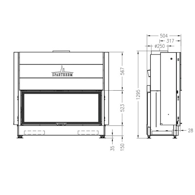 Каминная топка Spartherm Varia B120h 4S