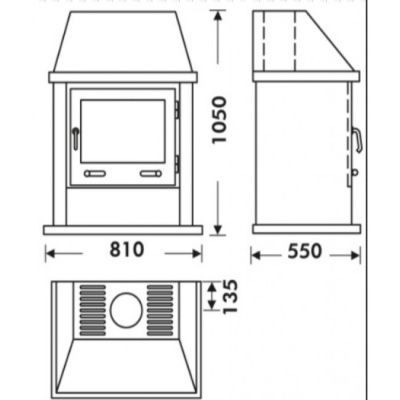 Печь-камин Panadero Montblanc