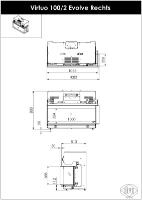 Электрокамин DRU Virtuo 100/2 Evolve R