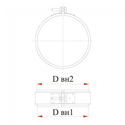 Хомут соединительный Дымок 0.5 мм с изоляцией, d=160 мм