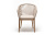 Стул из роупа 4SIS Марсель Основание дуб, роуп бежевый, ткань бежевая 052