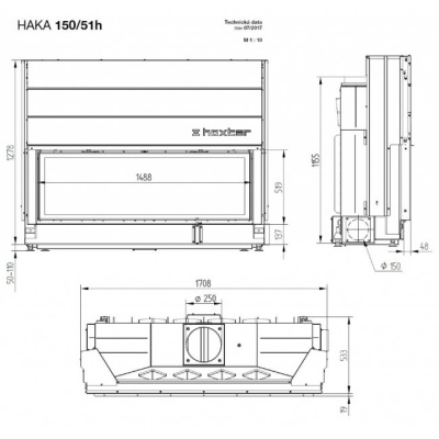Каминная топка Hoxter Haka 150/51h