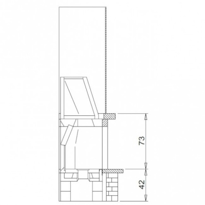 Каминная облицовка Palazzetti Cordoba, с банкетой, под Mbl 78 front Каминная облицовка Palazzetti Cordoba, с банкетой, под Mbl 78 front