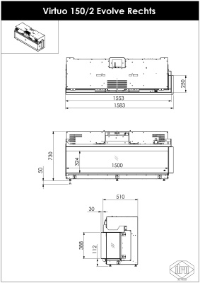 Электрокамин DRU Virtuo 150/2 Evolve R