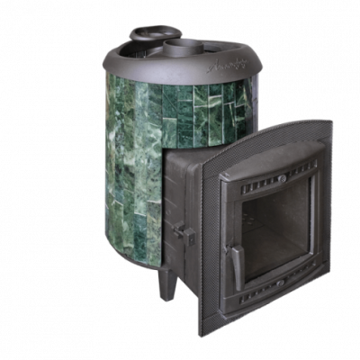 Банная печь Прометалл Атмосфера L в ламелях из натурального камня Змеевик наборный Банная печь Прометалл Атмосфера L в ламелях из натурального камня Змеевик наборный