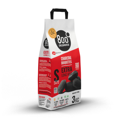 Угольные брикеты 800 DEGREES EXTRA LONG HEAT, 3 КГ