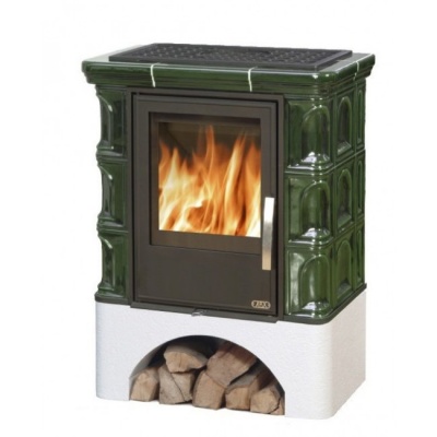 Печь-камин ABX IBERIA KI, с теплообменником, с допуском воздуха (зеленый)