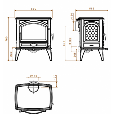 Печь-камин Dovre 640WD/E8