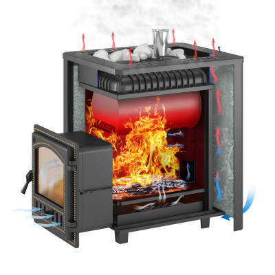 Печь для бани Эверест 24 Легкий пар (280) Талькохлорит,S-20 диаметр дымохода: 120 мм