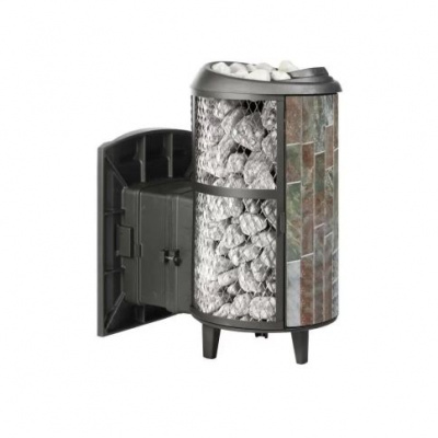 Банная печь Прометалл Атмосфера L с комбинированной облицовкой Жадеит наборный Банная печь Прометалл Атмосфера L с комбинированной облицовкой Жадеит наборный