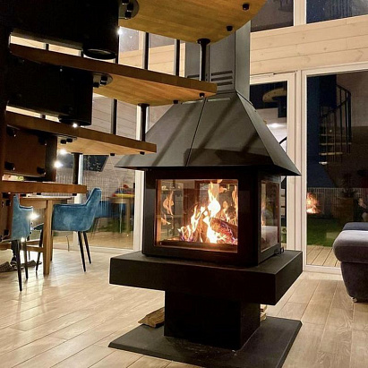 КАМИН ЭКЛИПС ОСТРОВНОЙ 4D