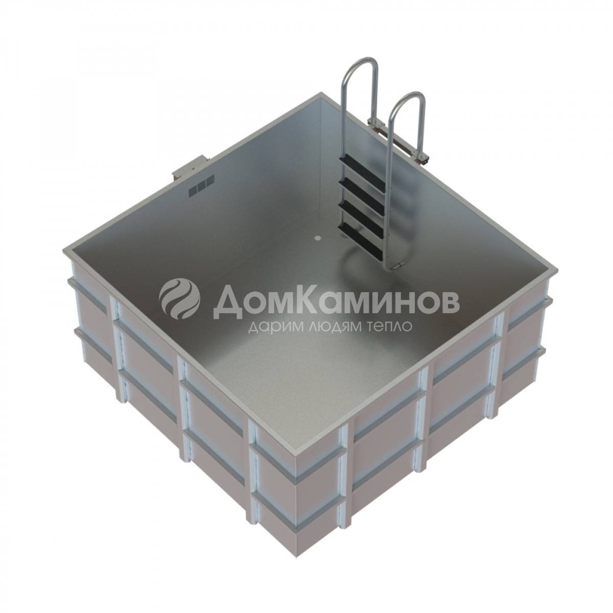 Купель из нержавеющей стали 2,4х2,4х1,2