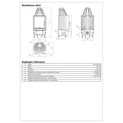 Каминная топка ABX Derby 6/57 Каминная топка ABX Derby 6/57