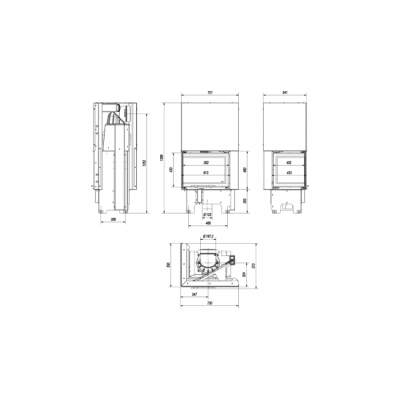 Каминная топка Kratki VNL 610 430 Каминная топка Kratki VNL 610 430