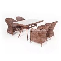 Обеденная группа 4SIS Латте-140 R Цвет: коричневый