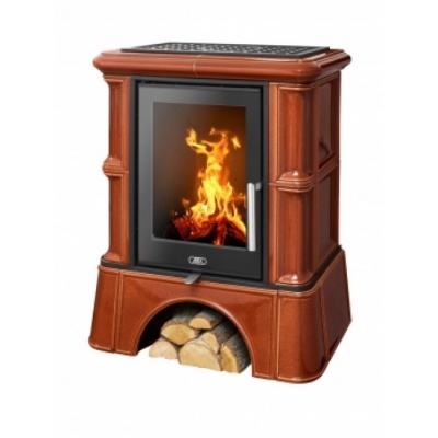 Печь-камин ABX BAVARIA EXclusive, кафельный цоколь - вставка Orion (каштан) Печь-камин ABX BAVARIA EXclusive, кафельный цоколь - вставка Orion (каштан)