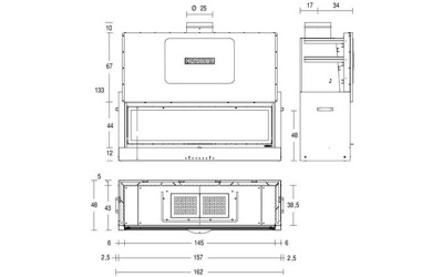 Каминная топка Piazzetta MA 265 SL Каминная топка Piazzetta MA 265 SL