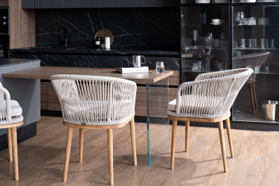 Стул из роупа 4SIS Марсель Цвет: дуб, бежевый Стул из роупа 4SIS Марсель Цвет: дуб, бежевый