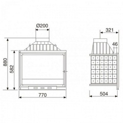 Каминная топка Cheminees Diffusion C 6