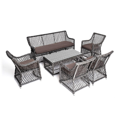 Лаунж-зона 4SIS Асти на 6 персон Цвет: графит Лаунж-зона 4SIS Асти на 6 персон Цвет: графит