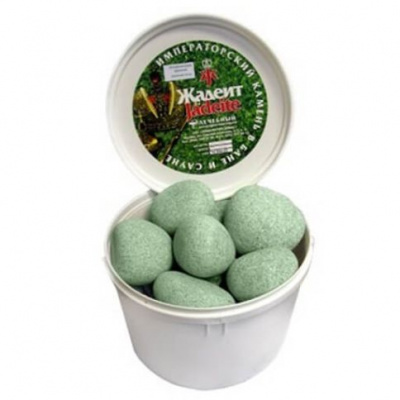 Камни для бани Жадеит 20 кг. шлифованный (Хакасия)