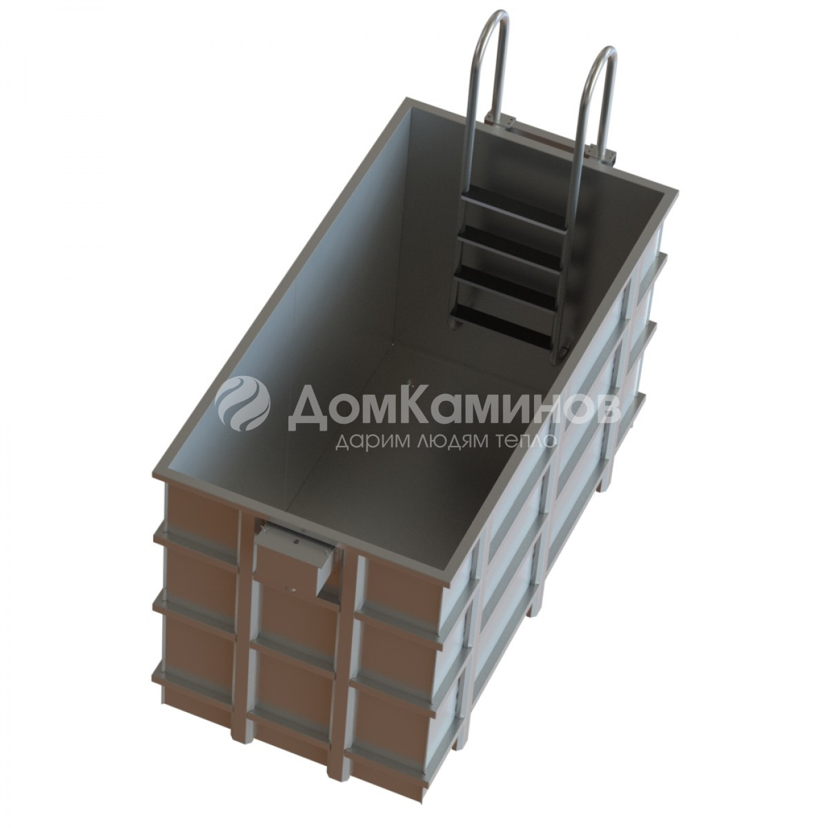Купель из нержавеющей стали 1,2х2,4х1,5