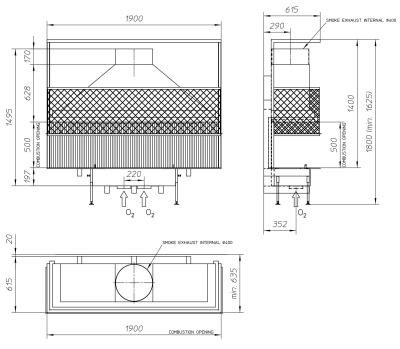 Топка Metalfire Universal MF 1900-50 W 3S