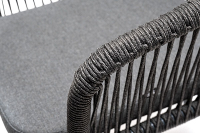 Обеденная группа 4SIS Венето 6-местная со стульями Марсель Цвет: серый гранит, темно-серый